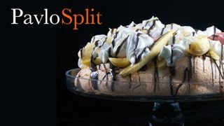 Pavlosplit  Pavlova  banana split dans Équation gourmande  Avec Hervé Cuisine [upl. by Zulaledairam]