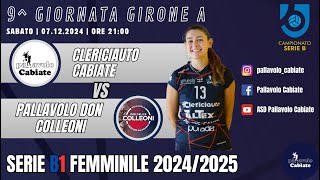 ClericiAuto Cabiate  Pallavolo Don Colleoni 9 giornata girone A Serie B1 femminile [upl. by Sender]