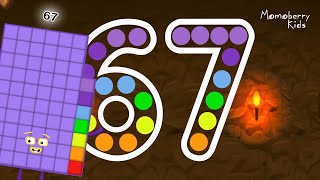 Numberblocks 67 Magic Run  Numberblocks Sixty Seven Adventure  Number Counting Go Explore [upl. by Eanom]