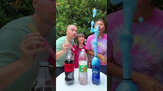 CocaCola 7up Pepsi VS Mentos shorts GamGam Family [upl. by Aynwad]