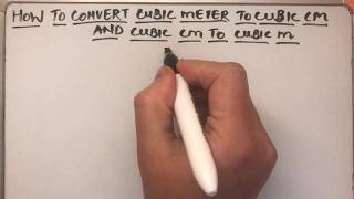 HOW TO CONVERT CUBIC METER TO CUBIC CENTIMETER AND CUBIC CENTIMETER TO CUBIC METER [upl. by Attenad139]