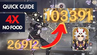 How to 4X your C0 Oni Itto damage LITERALLY [upl. by Nirual]