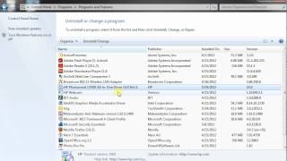 How to uninstall an Hp printer Windows 7 [upl. by Smailliw]