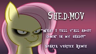 Fluttershy  quotWhat I tell yall about comin in my shedquot  Sparta Vertex Remix [upl. by Yelnek356]