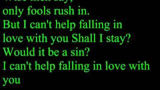 UB40  I Cant Help Falling In Love With YouLyrics [upl. by Enimasaj]