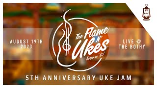 Flame N’ Ukes 5th Anniversary Uke Jam  The Bothy 2023 [upl. by Orthman]