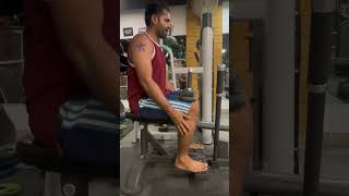 Seated calf raises Ali ch seated machine calf raises calves viralshortsworkoutmotivation [upl. by Dorreg]