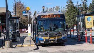 Translink CMBC 16222 on the 143 to SFU [upl. by Ttoile311]