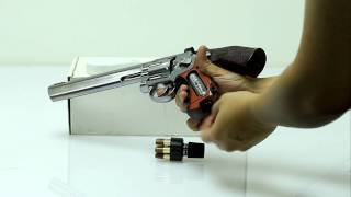 WG Full Metal Co2 Revolver 8 Inch Silver 703S [upl. by Akilam]