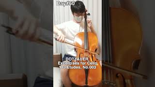 Day60 DOTZAUER Excercises for Cello 113 Etudes No003 shorts [upl. by Walczak579]