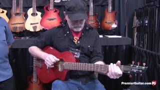 NAMM 13  Veillette Guitars Grand 16quot Baritone 12String Merlin Flyer amp Gryphon 12String Demos [upl. by Sanborn754]