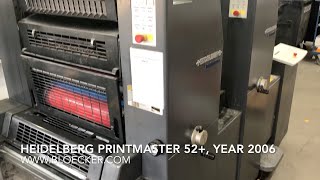 Heidelberg Printmaster 52 2 year 2006 [upl. by Oinigih7]