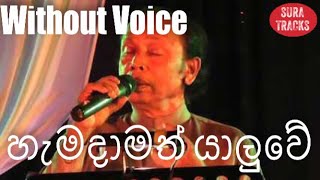 Hamadamath Yaluwe Karaoke Without Voice by Somathilaka Jayamaha [upl. by Ynnelg]