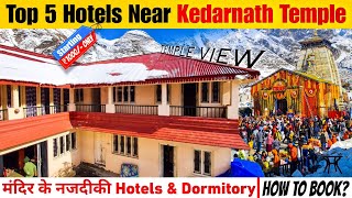 Top 5🔥 Best Hotels Near Kedarnath Temple with Temple View  Kedarnath Hotel Booking 2023 [upl. by Efar]