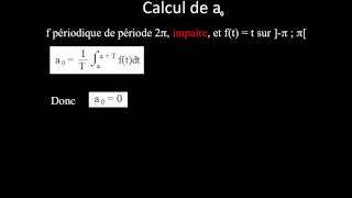 ex f impaire et ft  t sur  π π  b calcul a0 [upl. by Nueoras519]