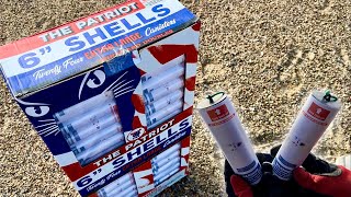 THE PATRIOT 6” CANISTER SHELLS  Black Cat Fireworks [upl. by Felicdad]