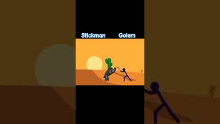 Stickman vs Golem [upl. by Htrow]