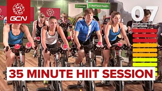 HIIT  35 Minute Cycle Training Workout  Hill Training [upl. by Dihsar633]