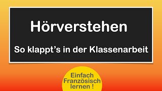 Französisch Hörverstehen  Geht ganz einfach [upl. by Aztilem990]