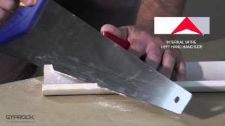 Installing Gyprock plasterboard  How to cut and install Gyprock cornice [upl. by Meakem]