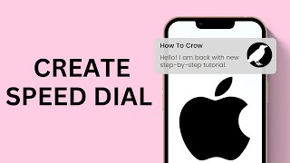 How to Create Speed Dial on your iPhone one Touch Dial [upl. by Cocke]