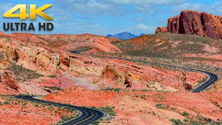 Valley of Fire Scenic Drive 4K  Nevada State Park  Desert Scenic Route [upl. by Suivatram14]