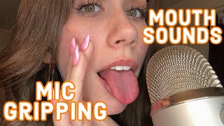 ASMR  Breathy Cupped Mouth Sounds amp Mic Gripping THANK FOR 200k ❤️ [upl. by Otanutrof]