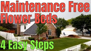 DIY How to have a weed free flowerbed  4 easy steps to get weeds out of flower beds [upl. by Okemak]