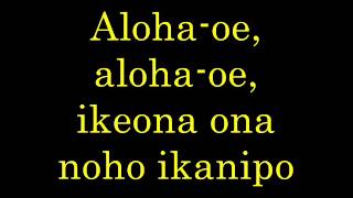 Aloha Oe Lyrics [upl. by Orr]