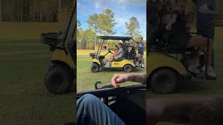 Polaris RZR racing against 7 kids in a golf cart rzr golfcart racing fun [upl. by Brockie542]