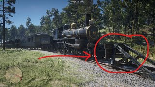 Driving Train on unfinished Railroad in Red Dead Redemption 2  Central Union Railroad Camp in RDR2 [upl. by Findley]