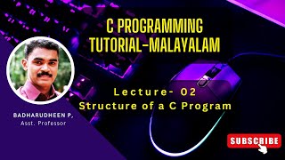 02  The Structure of a C Program [upl. by Dallman]