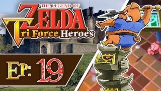 Tri Force Heroes  Part 19  Fortress  Training Ground 3Player 100 Walkthrough [upl. by Ayian]