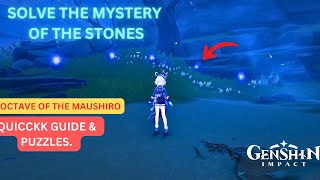 Octave of the maushiro  Solve the mystery of the stones QUICK GUIDE amp PUZZLE  Genshin Impact [upl. by Sherilyn]