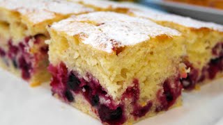 Alles gemischt und ab in den Ofen Der zarteste Kuchen in 20 Minuten  Beeren kuchen [upl. by Power494]