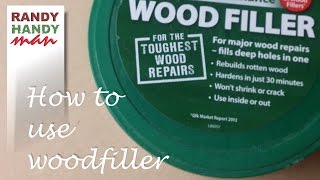 How to use mix wood filler Repairing damaged door Filling hole with ronseal woodfiller [upl. by Rekyr]