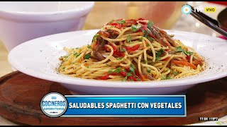 Fideos con vegetales salteados [upl. by Ardie]