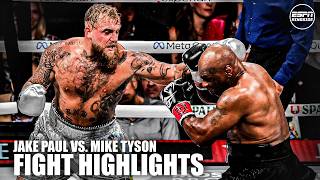 Jake Paul vs Mike Tyson FIGHT HIGHLIGHTS 🥊  ESPN Ringside [upl. by Asum]