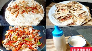 chicken fajitas wraps with hot honey ranch sauce by Billokadhaaba🧑‍🍳  lajawaab🤗  mazedaar😋 [upl. by Mudenihc]