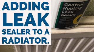 Adding Central Heating Leak Sealer to a Radiator [upl. by Ynnob]