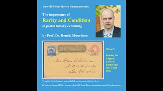 FIP Postal History Seminar The importance of Rarity amp Condition in PH exhibiting with questions [upl. by Holzman366]