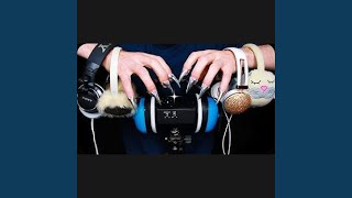 Asmr 3Dio Tapping Scratching Brushing All Over The Ears Fluffy Sequin Ear Muffs No Talking [upl. by Eugenio]