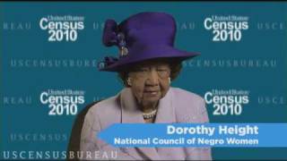 A 2010 Census Message from Dorothy Height [upl. by Brent511]