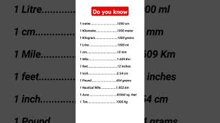 Unit conversion  foot meter cm  लंबाई की मापक  inch Litre mm ml  Pound mile nautical mile [upl. by Airdnazxela374]