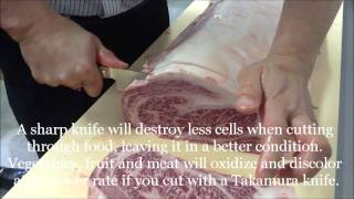 Trimming Miyazaki Wagyu with a Takamura HSPS Pro Sujihiki [upl. by Aztinay]