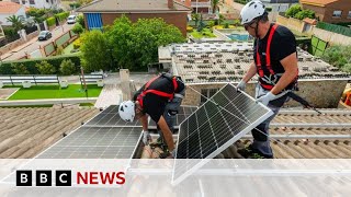 Spain sparks fears of energy industry crisis as renewable supply exceeds demand  BBC News [upl. by Kliber502]