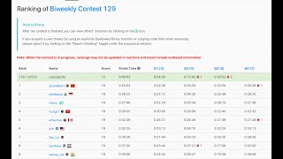 Leetcode Biweekly Contest 129  Solved Q1  Q3  Global Rank 192 [upl. by Serene]