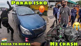 NEPAL🇳🇵Ride par Ninja H2 Crash 😭 gadi wale se hua tagda jhagda 😡 Ep 02 [upl. by Arag440]