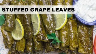 Dolmas Recipe  How To Make Stuffed Grape Leaves [upl. by Rorke]