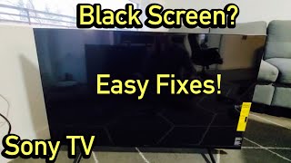 Sony TV Black Screen Wont Turn On FIXED [upl. by Ettenom]